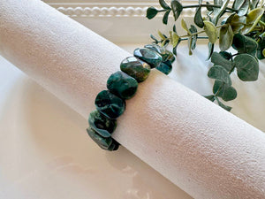 Faceted Oval Crystal Bangle Bracelet
