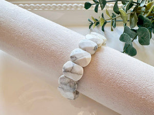 Faceted Oval Crystal Bangle Bracelet