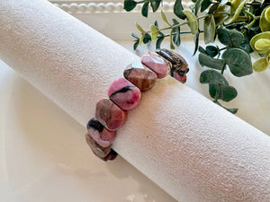Faceted Oval Crystal Bangle Bracelet