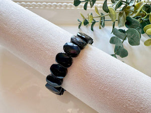 Faceted Oval Crystal Bangle Bracelet