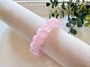 Faceted Oval Crystal Bangle Bracelet
