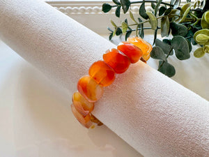 Faceted Oval Crystal Bangle Bracelet