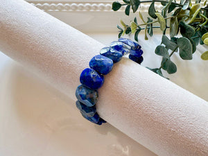 Faceted Oval Crystal Bangle Bracelet