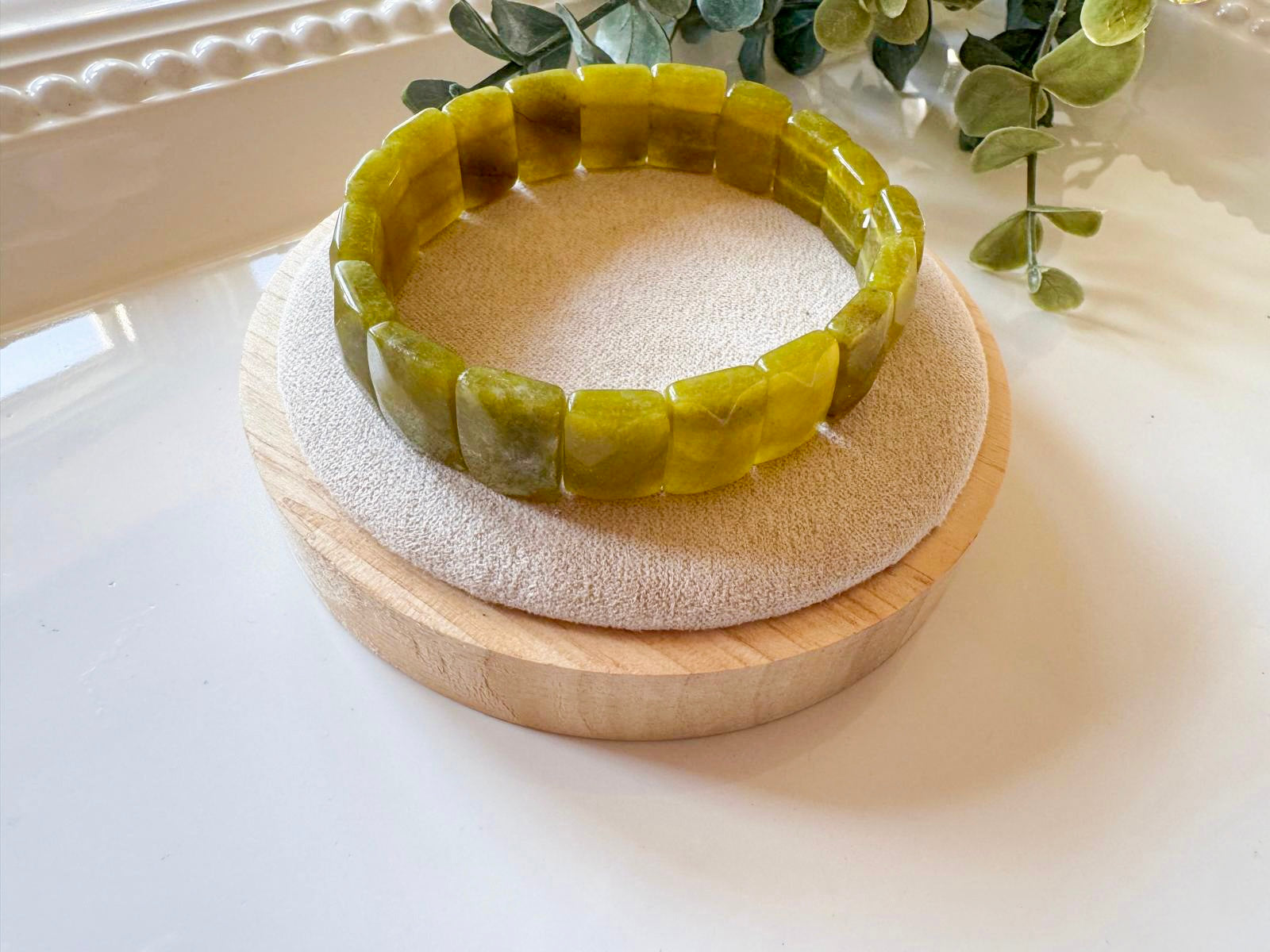 Faceted Rectangle Crystal Bangle Bracelet
