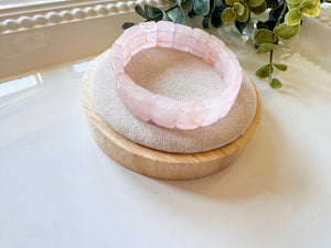 Faceted Rectangle Crystal Bangle Bracelet
