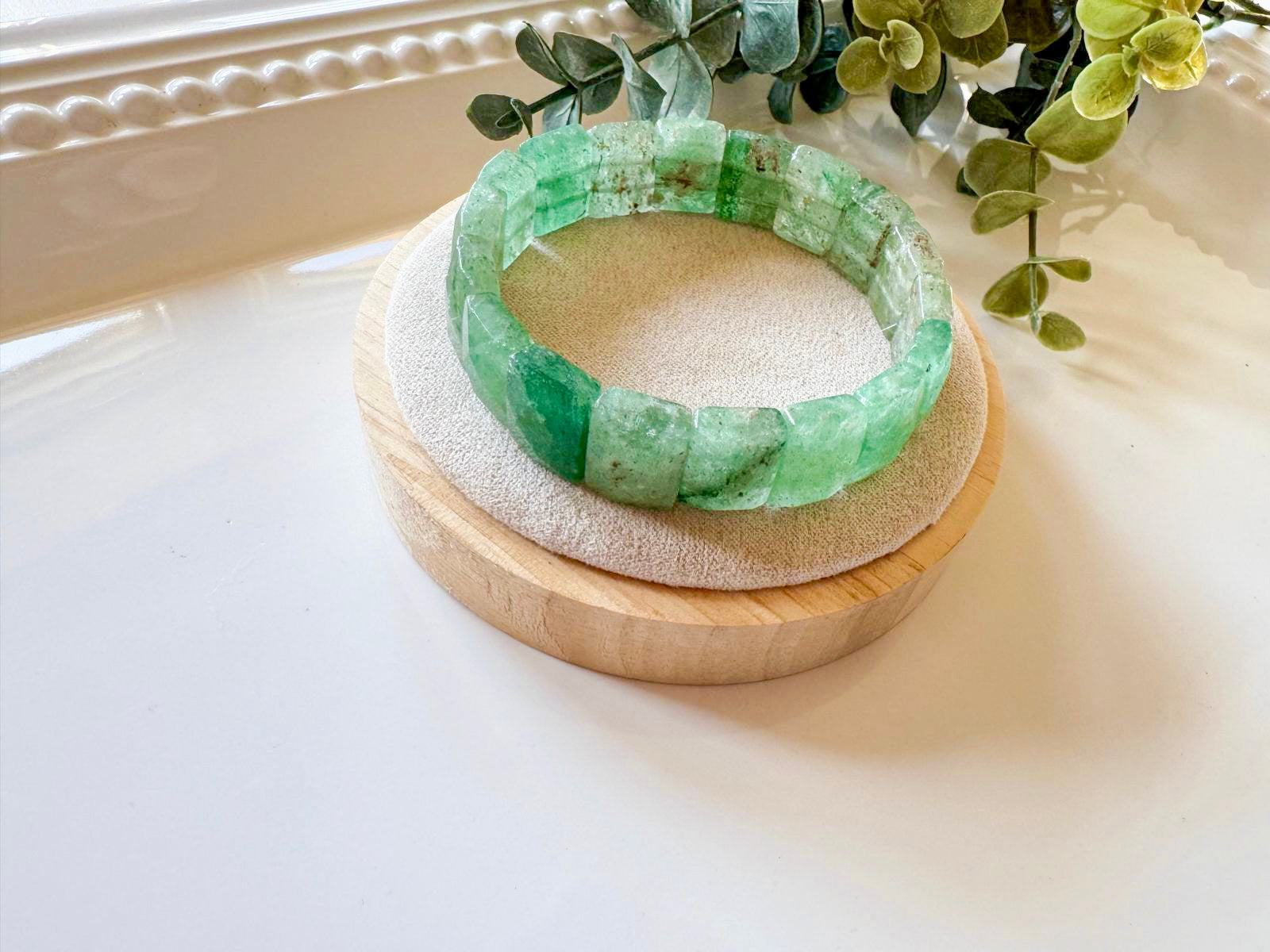 Faceted Rectangle Crystal Bangle Bracelet