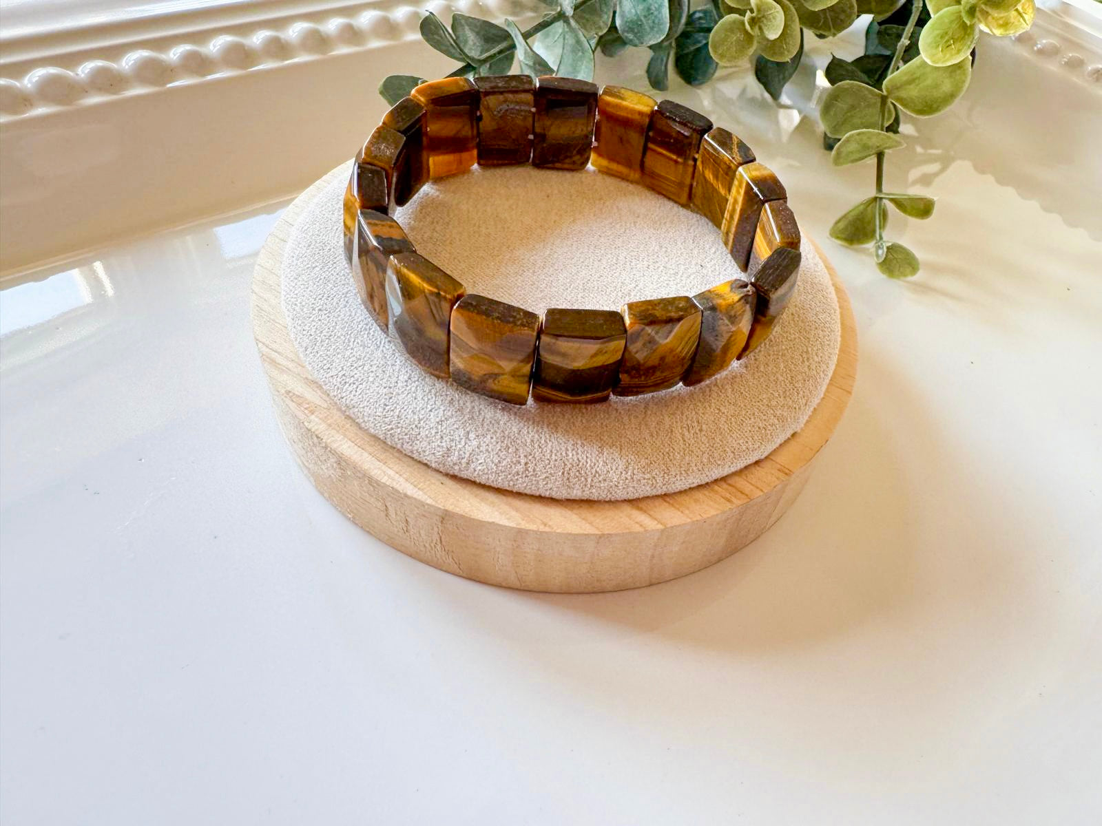 Faceted Rectangle Crystal Bangle Bracelet
