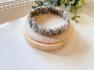 Faceted Rectangle Crystal Bangle Bracelet