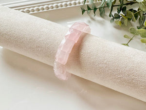 Faceted Square Crystal Bangle Bracelet
