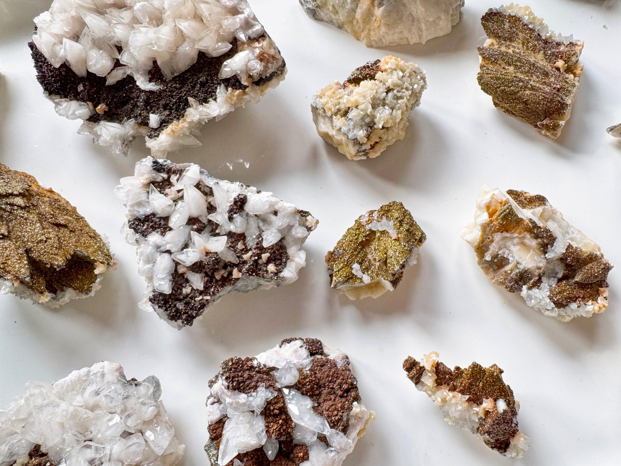 Feather Angel Wing Calcite with Iron & Pyrite || Hubei, China