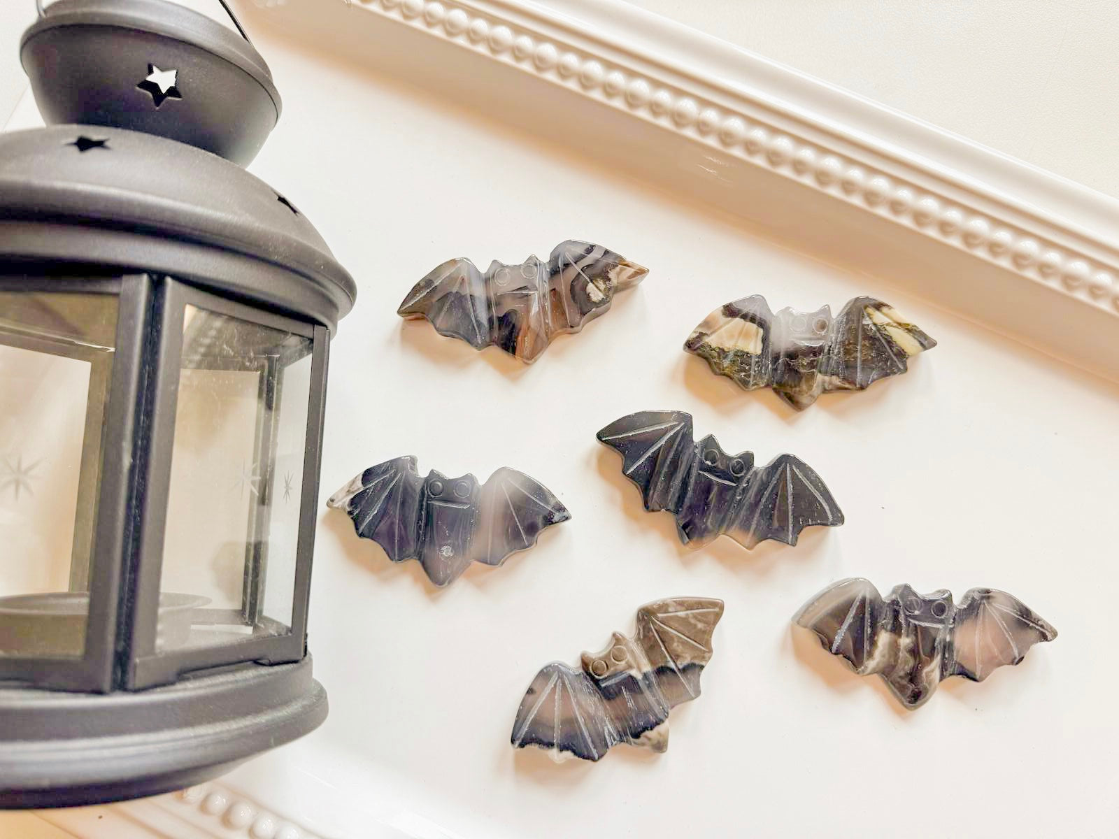 Flame Stone Bat Carving || UV Reactive