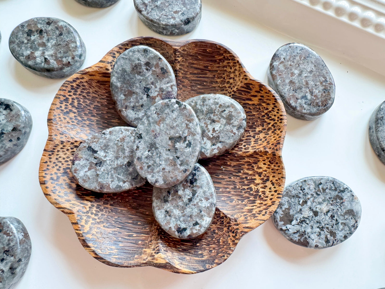 Flame Stone Flat Palm Stone || UV Reactive
