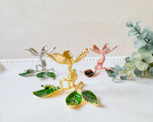 Floral Metal Sphere Stand