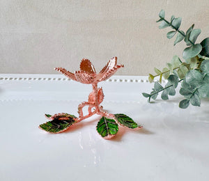 Floral Metal Sphere Stand