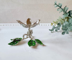 Floral Metal Sphere Stand