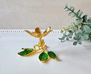 Floral Metal Sphere Stand