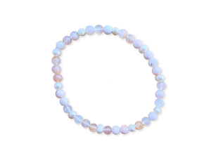 Flower Agate & Mother of Pearl Anklet || Reiki Infused