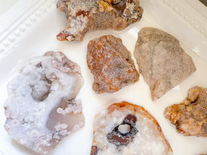 Flower Agate Raw & Polished Free Form Slab