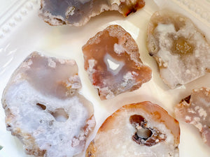 Flower Agate Raw & Polished Free Form Slab