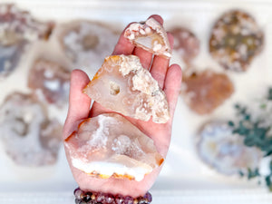Flower Agate Raw & Polished Free Form Slab