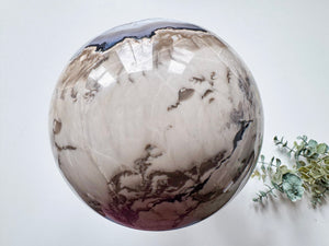 Fluorescent Volcanic Agate Sphere - XXL || UV Reactive
