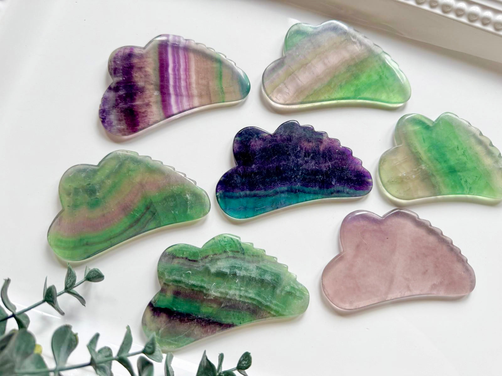Fluorite Combed Gua Sha