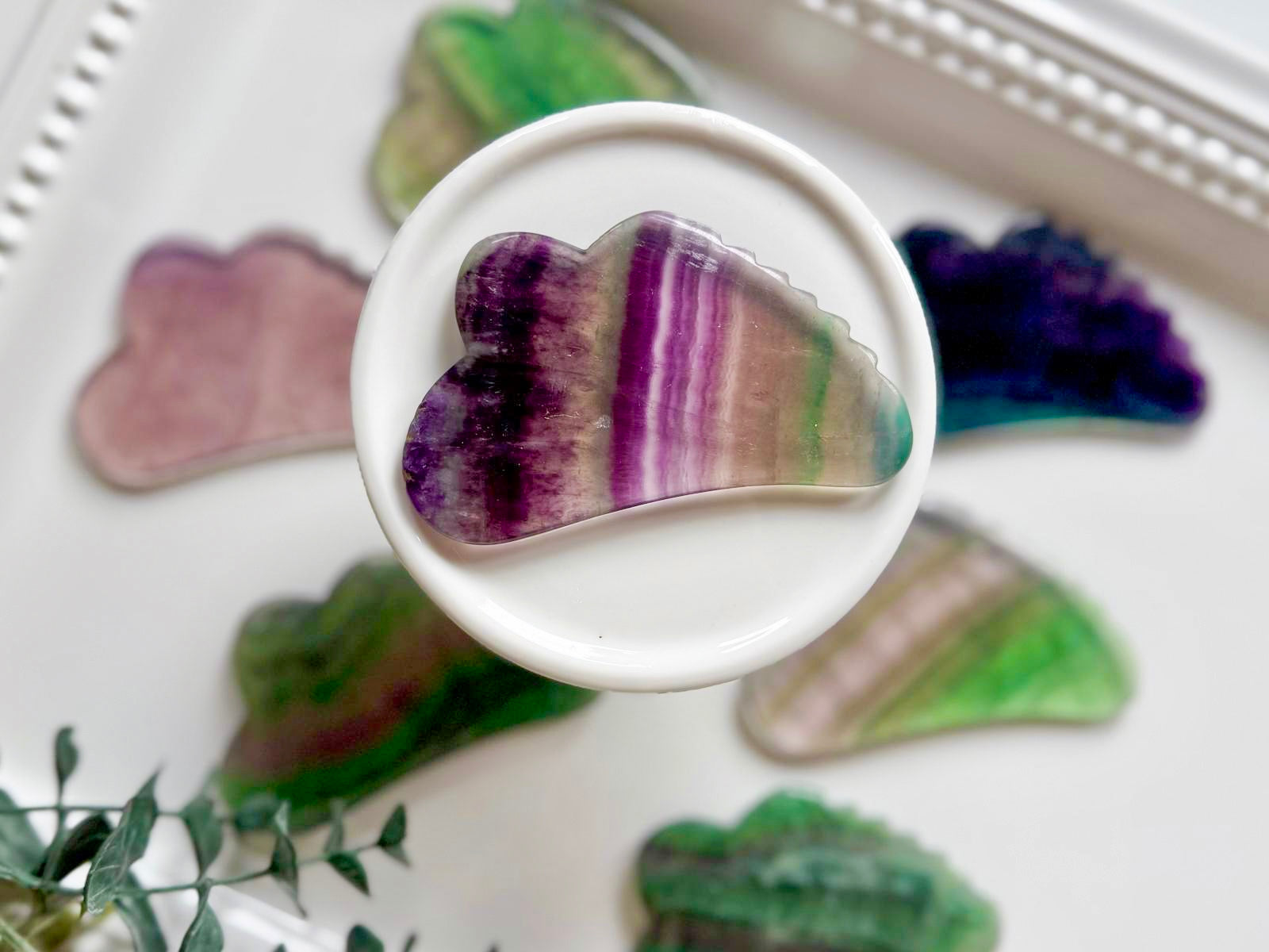 Fluorite Combed Gua Sha