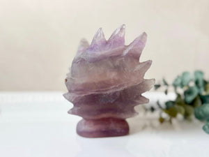 Fluorite Dire Wolf Carving