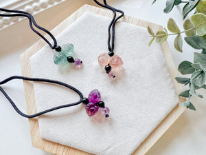 Fluorite Vajra Dorje Phurba Pestle Pendant Necklace