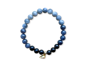 Friendship Bracelets || Labradorite, Iolite, Onyx, Peach Moonstone, Flower Agate & Rainbow Moonstone Pair || Gold Magnetic Heart || Reiki Infused