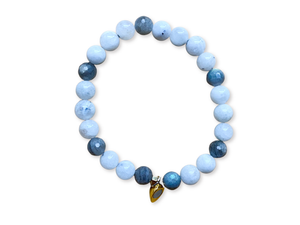 Friendship Bracelets || Labradorite & Rainbow Moonstone || Gold Magnetic Heart || Reiki Infused