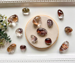 Garden Quartz Lodolite Lens || AAA || Brazil