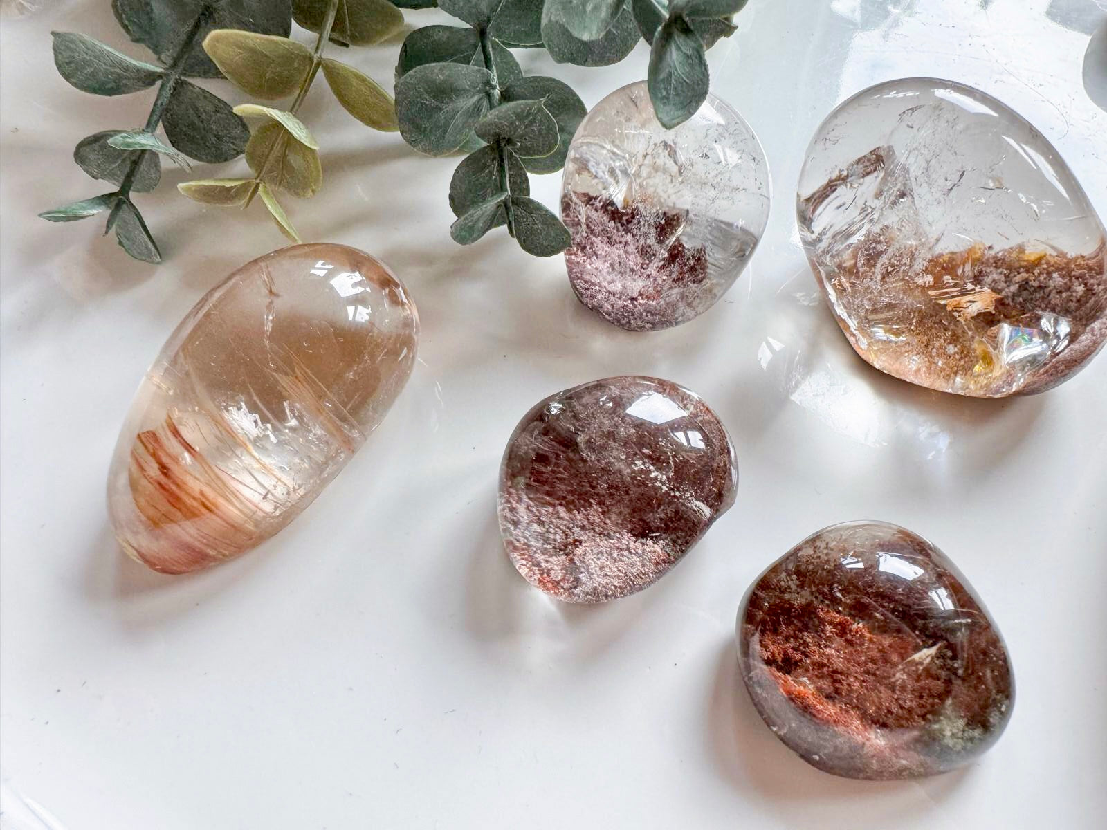 Garden Quartz Lodolite Lens || AAA || Brazil