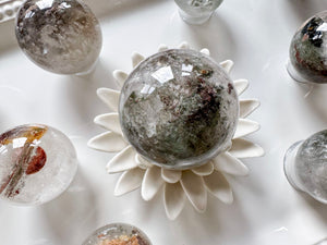 Garden Quartz (Lodolite) Sphere