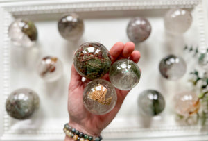 Garden Quartz (Lodolite) Sphere
