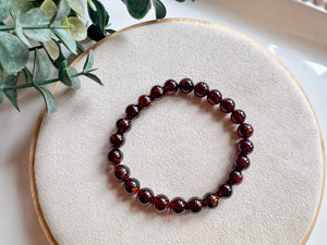 Garnet 7.5mm Bracelet