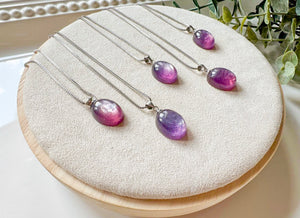 Gem Lepidolite Oval Necklace