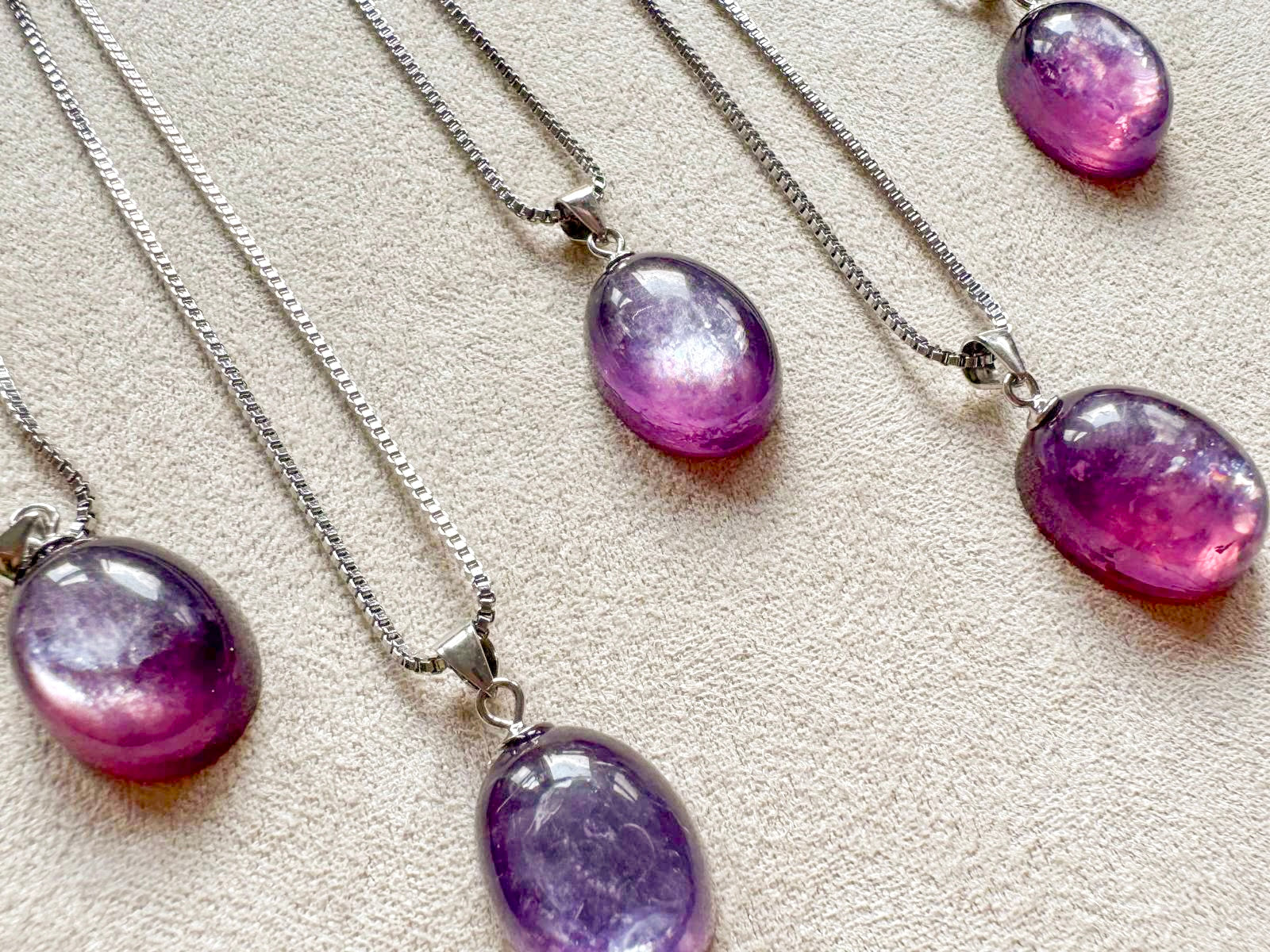 Gem Lepidolite Oval Necklace