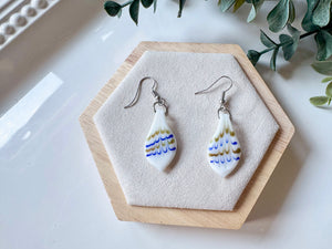 Glass Petal Drop Earrings