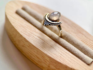 Goddess Halo Arc Sterling Ring