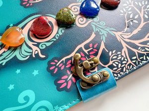 Goddess Tree of Life Journal with Crystal Mini Hearts