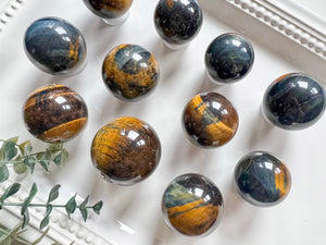 Gold & Blue Tiger Eye Sphere
