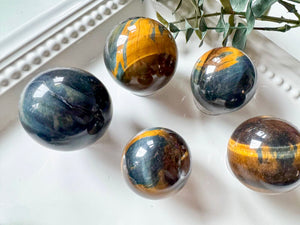 Gold & Blue Tiger Eye Sphere