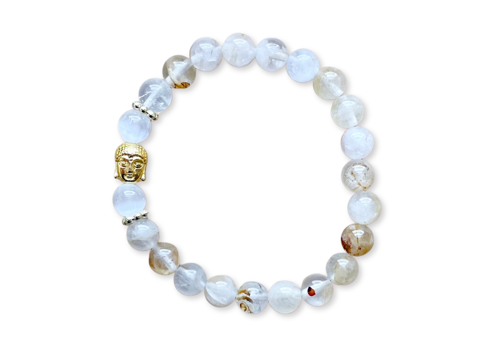 Golden Healer & Selenite Buddha Bracelet || Reiki Infused
