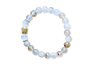 Golden Healer & Selenite Buddha Bracelet || Reiki Infused