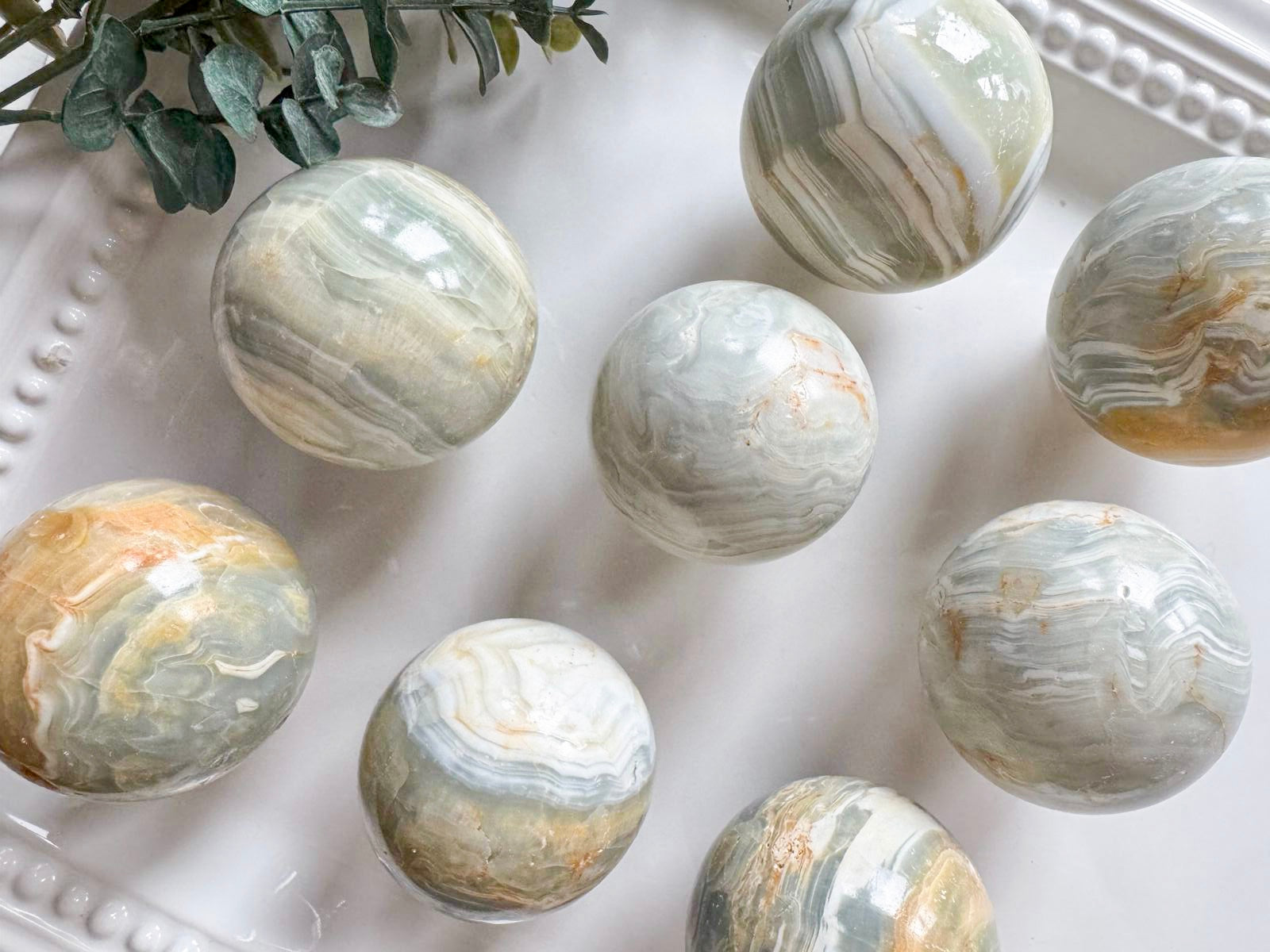 Golden Blue Onyx Sphere