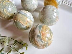 Golden Blue Onyx Sphere