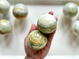 Golden Blue Onyx Sphere
