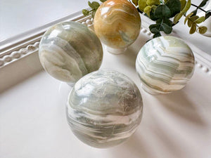 Golden Blue Onyx Sphere