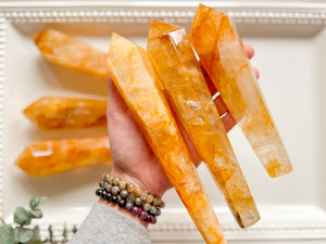 Golden Healer Quartz Cut Base Wand